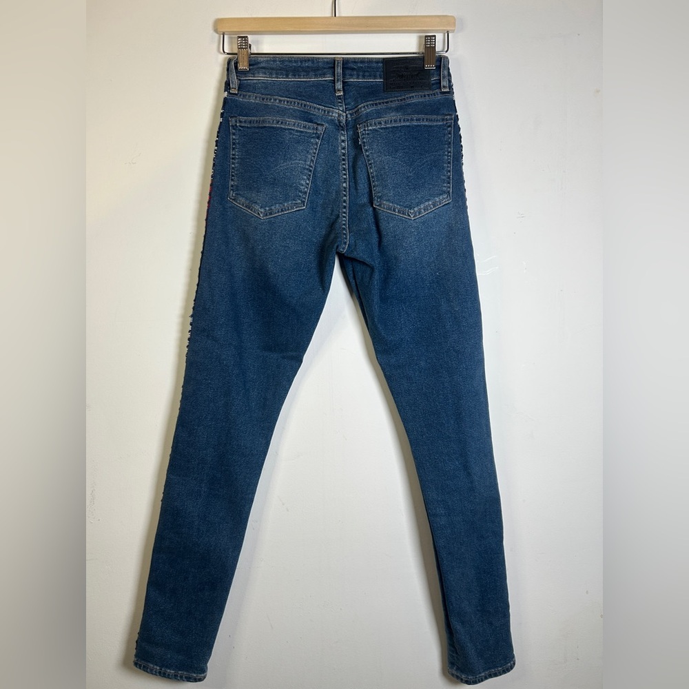 Levis 721 Made & Crafted High Rise Unique Woven Side Detail Size 27/30 - Picture 10 of 16
